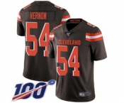 Youth Cleveland Browns #54 Olivier Vernon Brown Team Color Vapor Untouchable Limited Player 100th Season Football Jersey