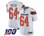 Youth Cleveland Browns #64 JC Tretter White Vapor Untouchable Limited Player 100th Season Football Jersey