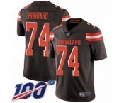 Youth Cleveland Browns #74 Chris Hubbard Brown Team Color Vapor Untouchable Limited Player 100th Season Football Jersey
