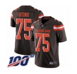 Youth Cleveland Browns #75 Joel Bitonio Brown Team Color Vapor Untouchable Limited Player 100th Season Football Jersey
