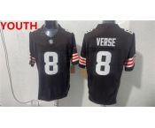 Youth Cleveland Browns #8 Jared Verse Brown 2026 Vapor Limited Football Stitched Jersey