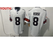Youth Cleveland Browns #8 Jared Verse White 2026 Vapor Limited Football Stitched Jersey