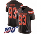 Youth Cleveland Browns #93 Trevon Coley Brown Team Color Vapor Untouchable Limited Player 100th Season Football Jersey