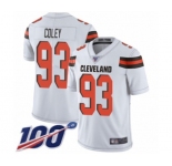 Youth Cleveland Browns #93 Trevon Coley White Vapor Untouchable Limited Player 100th Season Football Jersey