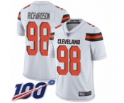 Youth Cleveland Browns #98 Sheldon Richardson White Vapor Untouchable Limited Player 100th Season Football Jersey