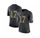 Youth Nike Cleveland Browns #17 Brock Osweiler Limited Black 2016 Salute to Service NFL Jersey