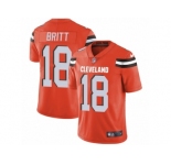 Youth Nike Cleveland Browns #18 Kenny Britt Vapor Untouchable Limited Orange Alternate NFL Jersey