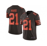 Youth Nike Cleveland Browns #21 Denzel Ward Brown Stitched NFL Limited Rush Jersey