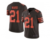 Youth Nike Cleveland Browns #21 Denzel Ward Brown Stitched NFL Limited Rush Jersey