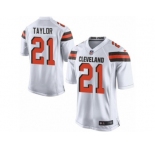 Youth Nike Cleveland Browns #21 Jamar Taylor Game White NFL Jersey
