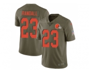 Youth Nike Cleveland Browns #23 Damarious Randall Olive Stitched NFL Limited 2017 Salute to Service Jersey