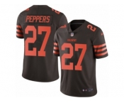 Youth Nike Cleveland Browns #27 Jabrill Peppers Limited Brown Rush NFL Jersey