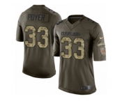 Youth Nike Cleveland Browns #33 Jordan Poyer Limited Green Salute to Service NFL Jersey