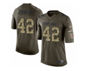 Youth Nike Cleveland Browns #42 Malcolm Johnson Limited Green Salute to Service NFL Jersey