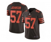 Youth Nike Cleveland Browns #57 Cam Johnson Limited Brown Rush NFL Jersey