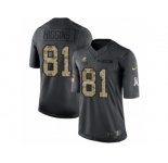Youth Nike Cleveland Browns #81 Rashard Higgins Limited Black 2016 Salute to Service NFL Jersey