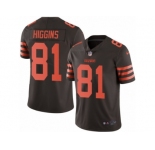 Youth Nike Cleveland Browns #81 Rashard Higgins Limited Brown Rush Vapor Untouchable NFL Jersey