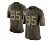 Youth Nike Cleveland Browns #95 Myles Garrett Limited Green Salute to Service NFL Jersey