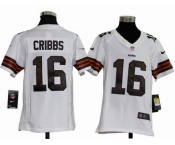nike youth nfl jerseys cleveland browns #16 joshua cribbs white[nike]