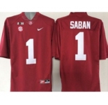 ncaa jerseys alabama crimson tide #1 saban red[2016]