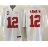 ncaa jerseys alabama crimson tide #12 namath white[2016]