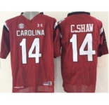 ncaa jerseys south carolina #14 c.shaw red