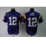 ncaa (lsu tigers) #12 lee purple