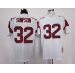 ncaa (usc trojans) #32 simpson white
