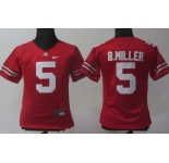 Ohio State Buckeyes #5 Braxton Miller Red Womens Jersey