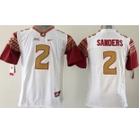 Florida State Seminoles #2 Deion Sanders 2014 White Limited Kids Jersey