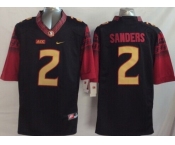 youth ncaa jerseys florida state seminoles #2 sanders black[new]