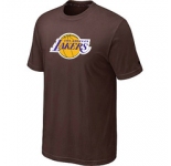 NBA Los Angeles Lakers Big & Tall Primary Logo Brown T-Shirt