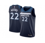 Men Nike Minnesota Timberwolves #22 Andrew Wiggins Navy Blue Stitched NBA Swingman Jersey