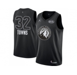 Men Nike Minnesota Timberwolves #32 Karl-Anthony Towns Black NBA Jordan Swingman 2018 All-Star Game Jersey