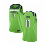 Men's Minnesota Timberwolves #11 Naz Reid Authentic Green Basketball Jersey Statement Edition