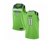 Men's Minnesota Timberwolves #11 Naz Reid Authentic Green Basketball Jersey Statement Edition
