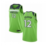 Men's Minnesota Timberwolves #12 Treveon Graham Authentic Green Basketball Jersey Statement Edition