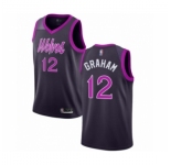 Men's Minnesota Timberwolves #12 Treveon Graham Authentic Purple Basketball Jersey - City Edition
