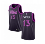 Men's Minnesota Timberwolves #13 Shabazz Napier Authentic Purple Basketball Jersey - City Edition