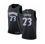 Men's Minnesota Timberwolves #23 Jarrett Culver Authentic Black Hardwood Classics Jersey