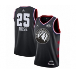 Men's Minnesota Timberwolves #25 Derrick Rose Swingman Black 2019 All-Star Game Basketball Jersey