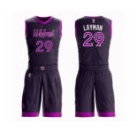 Men's Minnesota Timberwolves #29 Jake Layman Swingman Purple Basketball Suit Jersey - City Edition