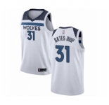 Men's Minnesota Timberwolves #31 Keita Bates-Diop Authentic White Basketball Jersey - Association Edition
