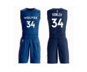 Men's Minnesota Timberwolves #34 Noah Vonleh Swingman Blue Basketball Suit Jersey