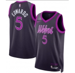 Men's Minnesota Timberwolves #5 Anthony Edwards Purple 2025-26 City Edition Stitched Basketball Jersey