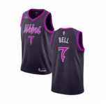 Men's Minnesota Timberwolves #7 Jordan Bell Authentic Purple Basketball Jersey - City Edition