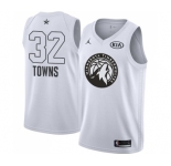 Men's Nike Jordan Minnesota Timberwolves #32 Karl-Anthony Towns Swingman White 2018 All-Star Game NBA Jersey