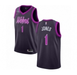 Men's Nike Minnesota Timberwolves #1 Tyus Jones Authentic Purple NBA Jersey - City Edition