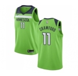 Men's Nike Minnesota Timberwolves #11 Jamal Crawford Swingman Green NBA Jersey Statement Edition