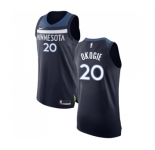Men's Nike Minnesota Timberwolves #20 Josh Okogie Authentic Navy Blue NBA Jersey - Icon Edition